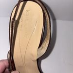 Kate Spade CHOCOLATE YELLOW WHITE LEATHER CAGE SLINGBACK SANDALS ITALY Size 10 Photo 3