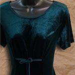 Vintage Dress.com Velvet Dark Green Short Sleeve Maxi Dress Size M Photo 1