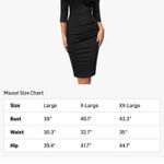 Miusol Retro Style Black 3/4 Sleeve Knee Length Pencil Dress Size XL Photo 2