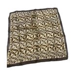Casual Corner Scarf Brown Beige Geometric Print Lightweight Accessory Photo 1