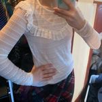 Aeropostale White See Through Ruffled Shirt Photo 1