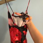victoria’s secret slip dress midi size XL black and red patterned Photo 4
