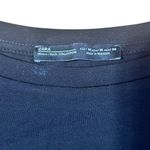 ZARA Black Crewneck Long Sleeve Top Side Lace Up Tie Accents Size Medium Photo 2