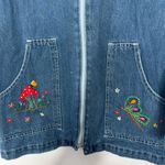 Vintage denim zip up jacket size 12 Blue Photo 2