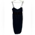 Rumer Bridget Ring Maxi Linen Dress‎ Black Large NWT Photo 3