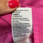 American Eagle Button Wrap Mini Dress NWT size Medium SHORT Linen Blend Hot Pink Photo 8