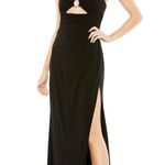 Mac Duggal leena for  68183 Front Keyhole Halter Strap Dress size 4 UB Photo 6