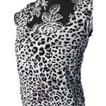 Faded Glory  Leopard Print Tank Top Cheetah Wide Strap Beach Coastal Summer Photo 4