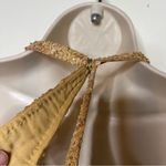 Vintage Y2K Handmade Luxury Gold Sequin Halter neck crop top sz XS Photo 6