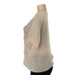 Colleen’s Hand Knit Crochet Sweater Beige Women’s M Vintage 80s Made in Korea Size M Photo 2