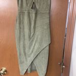 Privy New  faux suede beautiful green dress Photo 2