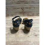 Skechers  Espadrille Sandals Size 7 Denim Floral Summer Silver Hardware Straps Photo 1