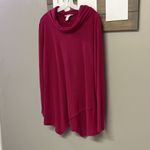 White House | Black Market Raspberry Cowl Neck Asymmetrical Sweater Tunic- XL Photo 1