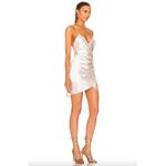 SEROYA Leah Silk Mini Dress Pearl Womens Size Large White Photo 1