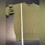 J.Crew  Ruffle Sleeve Wool Blend Sweater in Olive Green size XS Photo 9