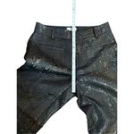 Anthropologie The Essential Slim Straight Pants Womens Sz 4 Black Motif Textured Photo 5