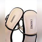 L'Agence NWOT L’Agence black patent ankle wrap sandal heels size 6.5 Photo 5