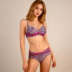 Elle NWT  Bikini Set Purple Floral Swimwear Size B80/L Photo 1