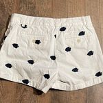 J.Crew Fish Patterened Woman's White Classic Chino Shorts Size 4 Photo 4