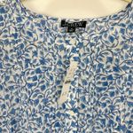 J.Crew Pintuck Mini Shirtdress Bandana Block Print Organic Cotton Blue M NWT Photo 6