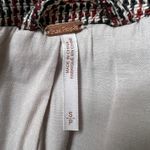 Free People Garnet Houndstooth Linen Blazer Women's Small NWT Structured Fall Photo 5