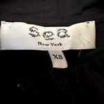 Sea NY Marina Collar Blouse Tiered Scalloped Button Up Long Sleeve Black XS Photo 3