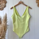 Free People  bodysuit Medium v back yellow lime Photo 1