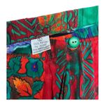 Vintage 80s Abstract Print Geometric Women's Slouchy Pants Size L Red Size L Photo 2