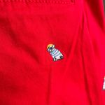 Talbots  Relaxed Chinos Frenchie Critter Pants 12P Red Embroidered Dog Print Photo 4