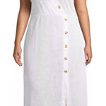 Time And Tru Women’s Medium White Midi‎ Swimsuit Beach Swim Cover Up Dress Photo 0