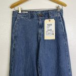 Levi's Premium XL Chino Jeans Womens 27 Blue Wide Leg Panel Colorblock Sample Photo 2