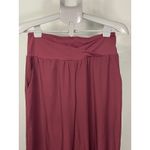 Halara  Casual Cropped Wide Leg Lounge Pants Maroon High‎ Waist Womens Medium Photo 2