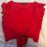 SheIn Tie Crop Top Photo 0