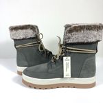 Cougar Vanetta Faux Fur Trim Waterproof Boots Moss Size 11 NEW Green Photo 8