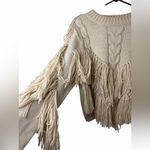 Hot & Delicious  Cream Fringe Knit Sweater NWOT Photo 2