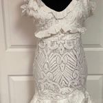Angel Biba white lace dress. Size large Photo 4