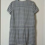 J. Crew Striped Short Sleeve Chambray Mini Dress Size 10 Blue Photo 6
