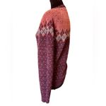 Quips Vintage Argyle Polka Dot Long Sleeve V Neck Academia Hippie Crop Sweater Photo 2