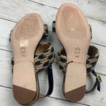 Tory Burch  Lola Flat Sandal Woven Nautical 7 Blue Photo 4