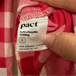 Pact  Mila Flannel Shirt Women’s S Red Gingham‎ 100% Organic Cotton NWT Photo 5