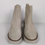 DOLCE VITA Beige Huey H2O Suede Leather Ankle Booties Lug Sole Women's 7.5 Photo 5