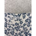 Reformation Rilynn Dress Sleeveless Button Shirtdress Mini Blue Floral Size 2 Photo 4