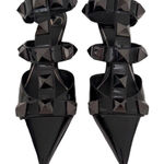 Valentino Garavani Valentino Women Black Roman Stud Patent Leather Pump Heels Shoes Size EU 37 US 7 Photo 0