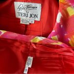 vintage 80s Teri Jon‎ by Rickie Freeman silk 2 piece skirt suit size 12 summer Red Photo 6