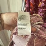 Farm Rio  x Anthropologie Sweet Floral Midi Dress Lilac/ Purple Belted Size M NWT Photo 5