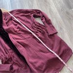Free People maroon hooded Westwood cardigan jacket women’s size L Photo 3