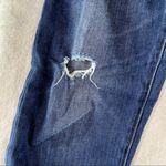 Jeanasis Distressed Medium Wash‎ High Rise Crop Jean Blue Photo 5