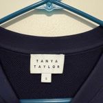 Tanya Taylor  Callie French Terry Sweater Pleated Side Skirt Navy Blue Dress‎ Photo 4