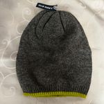 Old Navy NWT Gray & Green Trim Light Knit Beanie Hat Photo 0