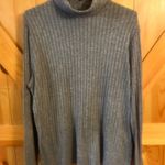 Ava & Viv 1X Turtleneck Long Sleeve Sweater Gray Ribbed Photo 0